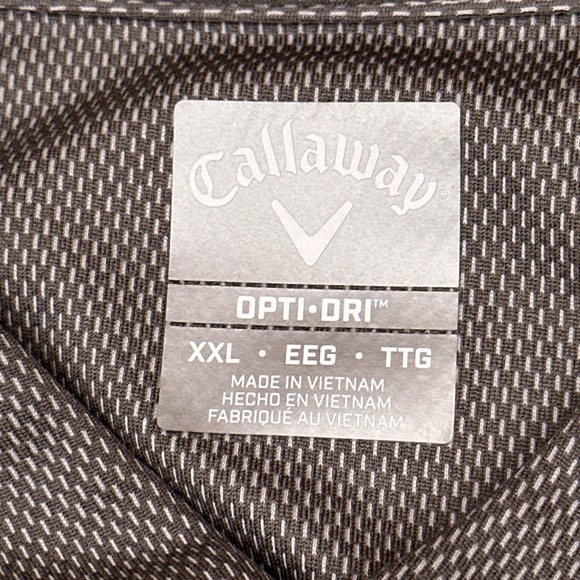 NEW Callaway Opti-Dri Cooling Birdseye Golf Polo Men XXL Quiet Shade Performance - Picture 5 of 10